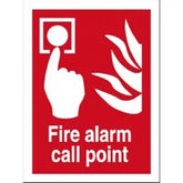 SECO Fire Fighting Rquipment Safety Sign Fire Alarm Call Point Self Adhesive Vinyl 150 x 200mm - FF073SAV-150X200
